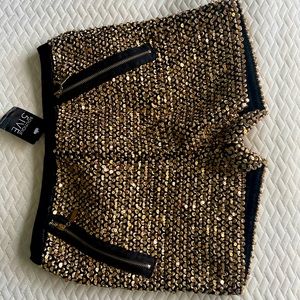 Gold Sequin shorts size small, unworn #y2k